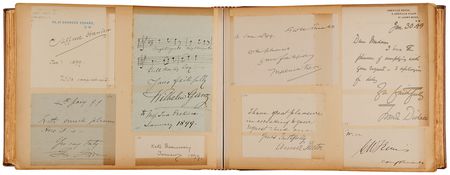Lot #527 Actors and Musicians 19th/20th-Century Autograph Album with 270+ Signatures - Image 3