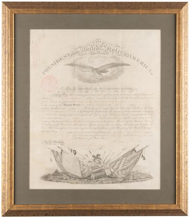 Lot #40 Millard Fillmore Document Signed as President - Image 1