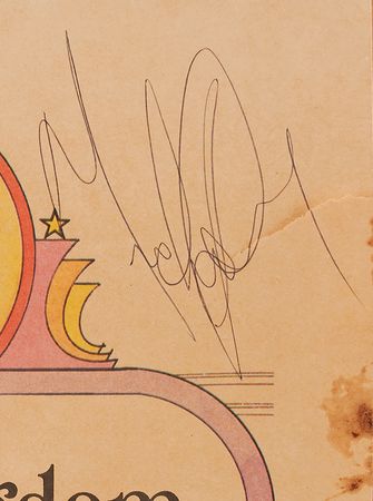 Lot #509 Michael Jackson Signed 'Magic Kingdom' Walt Disney World Map - Image 2