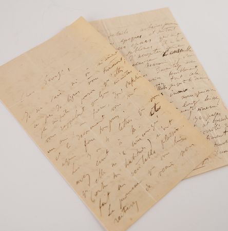 Lot #397 Franz Liszt Handwritten Letter to George Sand, Commenting on Love, Literature, and Music: 
