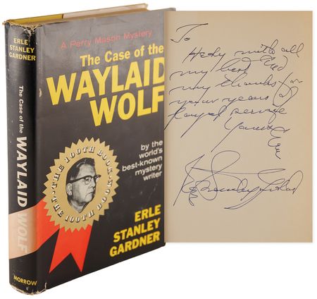 Lot #369 Erle Stanley Gardner Signed Book - The Case of the Waylaid Wolf - Image 1