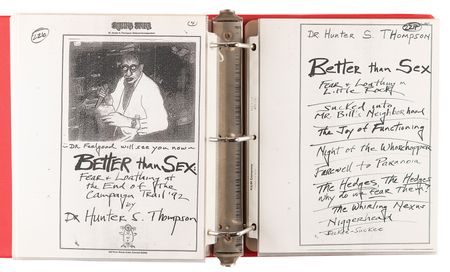 Lot #353 Hunter S. Thompson Archive: Early Draft of Better Than Sex, Prepared for Random House (c. 1992–1994), with Signed First Edition - Image 13