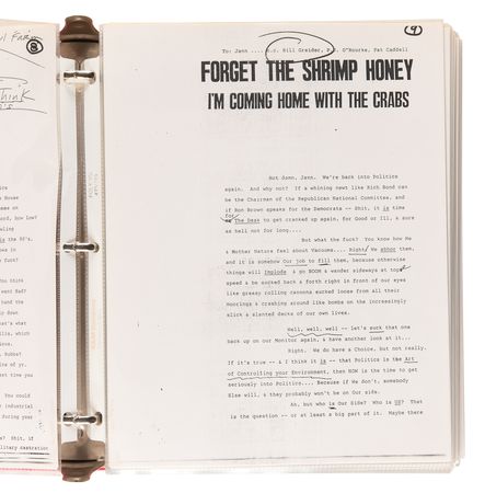 Lot #353 Hunter S. Thompson Archive: Early Draft of Better Than Sex, Prepared for Random House (c. 1992–1994), with Signed First Edition - Image 4