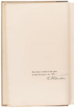 Lot #339 E. M. Forster Signed Book - A Passage to India (Ltd. Ed. 142/200) - Image 4