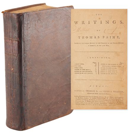Lot #117 Thomas Paine: The Writings of Thomas Paine, with Common Sense, The Crisis, and Rights of Man (1792) - Image 1