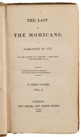 Lot #334 James Fenimore Cooper: The Last of the Mohicans; A Narrative of 1757 (First UK Edition) - Image 2