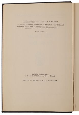 Lot #350 J. D. Salinger: The Catcher in the Rye (First Edition) - Image 4
