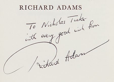 Lot #323 Richard Adams (2) Autograph Letters Signed and Signed Book - Watership Down - Image 2