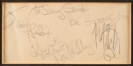 Lot #429 Jimi Hendrix Experience Signatures - 