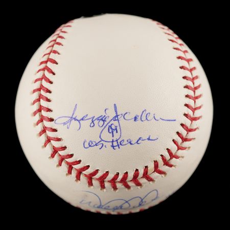 Lot #670 Derek Jeter and Reggie Jackson Signed Baseball (Ltd. Ed. #11/12) - Image 2