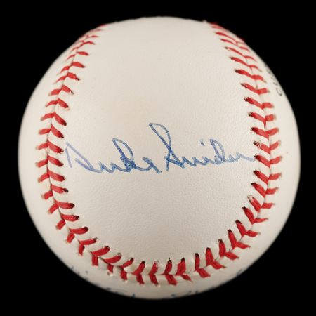 Lot #674 Mickey Mantle, Willie Mays, and Duke Snider Signed Baseball - Image 3