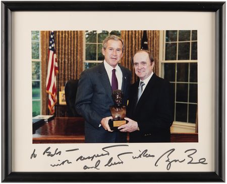Lot #24 George W. Bush Signed Photograph - Presented to Bob Newhart - Image 1