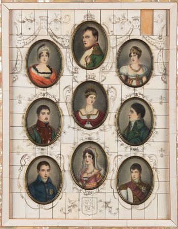 Lot #183 Napoleon and Family Hand-Painted Miniatures - Image 1