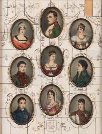 Lot #183 Napoleon and Family Hand-Painted Miniatures - Image 2