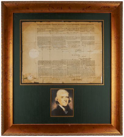 Lot #2 Thomas Jefferson and Levi Lincoln Document Signed as President and Acting Secretary of State (May 2, 1801) - Image 1