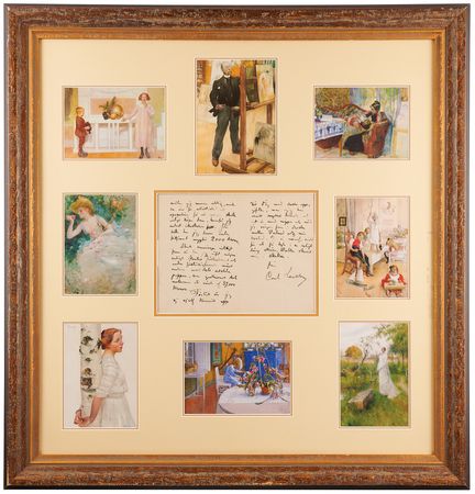 Lot #278 Carl Larsson Autograph Letter Signed - Image 1