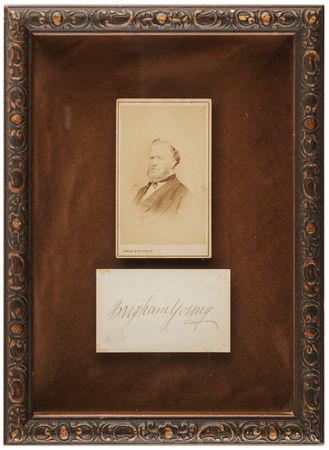 Lot #169 Brigham Young Signature with Carte-de-Visite - Image 1