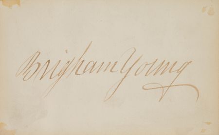 Lot #169 Brigham Young Signature with Carte-de-Visite - Image 2