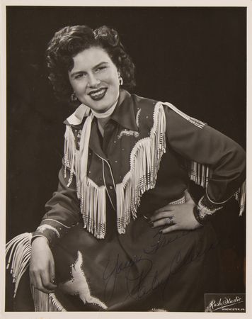 Lot #412 Patsy Cline, Cowboy Copas, and Hawkshaw Hawkins (3) Signed Photographs - Image 2