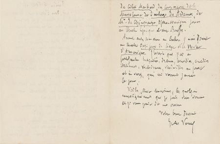 Lot #355 Jules Verne Autograph Letter Signed, Commenting on His Early Works: 