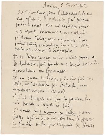 Lot #355 Jules Verne Autograph Letter Signed, Commenting on His Early Works: 