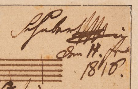 Lot #404 Franz Schubert Rare Autograph Musical Manuscript Signed for 'Das Grab,' D.377 - A 'Lost' Meditation on the Grave - Image 3