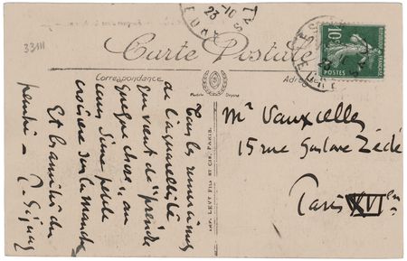 Lot #288 Paul Signac (3) Autograph Letters Signed, Chronicling Disagreements Between Degas, Manet, and Gauguin at the 1886 Impressionist Exhibition - Image 2