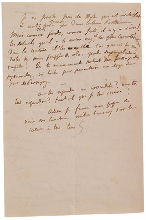 Lot #337 Gustave Flaubert Autograph Letter Signed to His Lover on Writing Madame Bovary: 