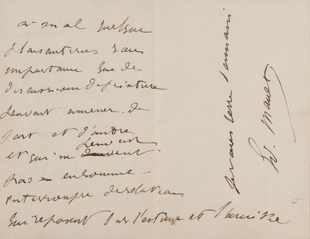 Lot #245 Edouard Manet Autograph Letter Signed: 