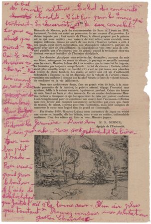 Lot #264 Gaston Chaissac Autograph Letter Signed - Image 2