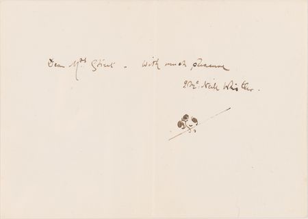 Lot #293 James Abbott McNeill Whistler Signature - Image 1