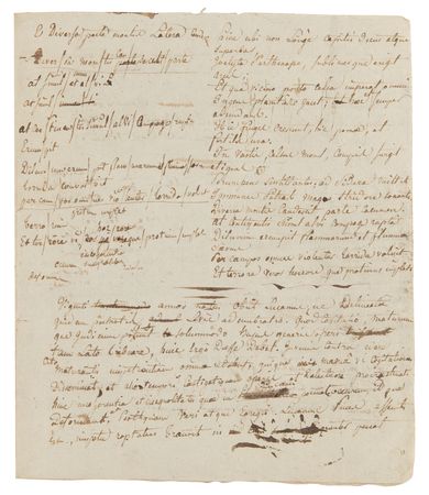 Lot #239 Eugene Delacroix Autograph Manuscript Signed with Sketches - Image 1