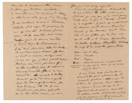Lot #246 Henri Matisse Autograph Letter Signed with Sketch: 