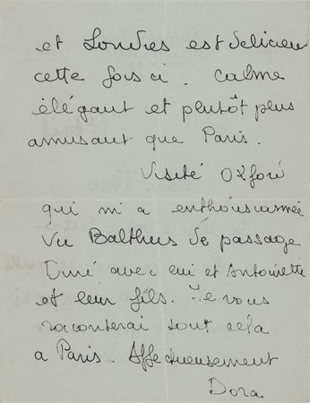 Lot #280 Dora Maar Autograph Letter Signed: 