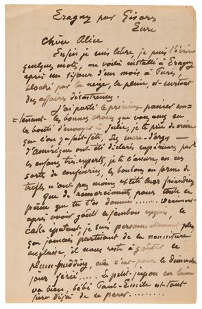 Lot #250 Camille Pissarro Autograph Letter Signed: 
