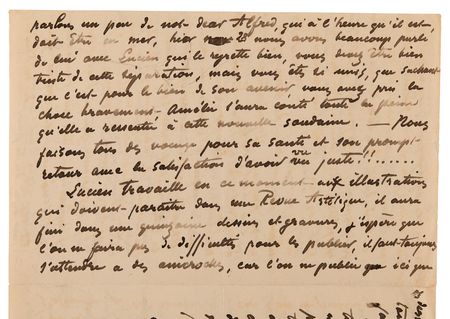 Lot #250 Camille Pissarro Autograph Letter Signed: 