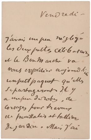 Lot #268 Edgar Degas Autograph Letter Signed - Image 1