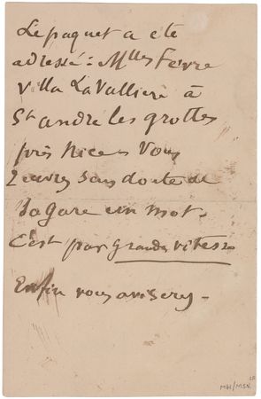 Lot #268 Edgar Degas Autograph Letter Signed - Image 2