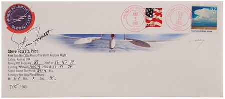 Lot #189 Aerial Circumnavigation Lot of (6) Flown Covers - Each Signed by the Record-Setting Pilot(s) - Image 6