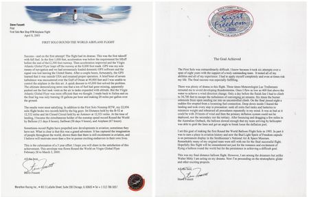 Lot #189 Aerial Circumnavigation Lot of (6) Flown Covers - Each Signed by the Record-Setting Pilot(s) - Image 9