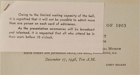 Lot #188 Wright Brothers Flown Fragment Display - From the Collection of the Probate Judge Who Delivered the Wright Flyer to the Smithsonian - Image 4