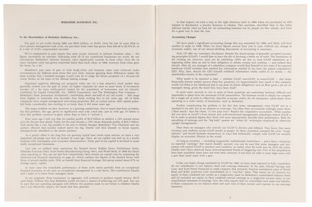 Lot #101 Warren Buffett and Charlie Munger Signed 1988 Berkshire Hathaway Annual Report - Image 5