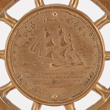 Lot #186 USS Constitution 1927 Restoration Relic (2) Bronze Bookends - Image 4