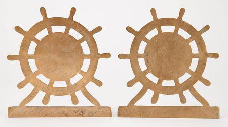 Lot #186 USS Constitution 1927 Restoration Relic (2) Bronze Bookends - Image 8