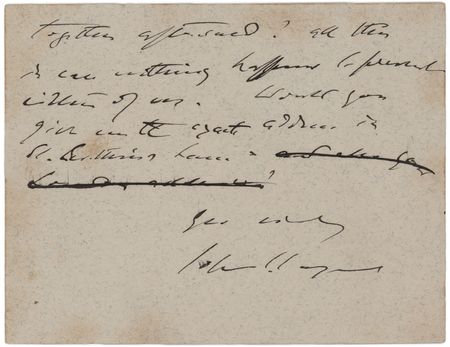 Lot #287 John Singer Sargent Autograph Letter Signed - Image 1