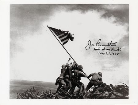 Lot #181 Iwo Jima: Joe Rosenthal Signed Photograph