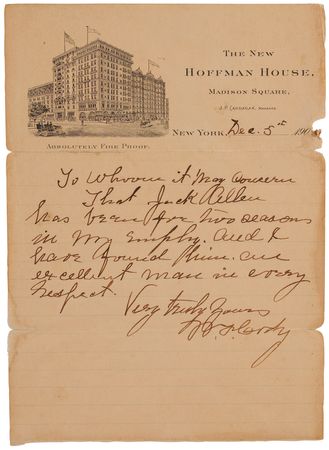Lot #129 William F. 'Buffalo Bill' Cody Autograph Letter Signed - Image 2