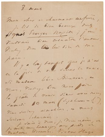 Lot #342 Victor Hugo Signed Photograph and Autograph Letter Signed - Image 4