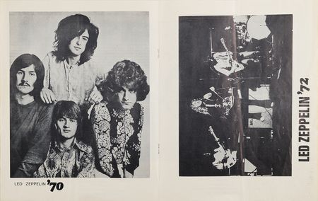 Lot #430 Led Zeppelin 1973 UK Winter Program Signed by Page, Plant, and Jones - Image 2