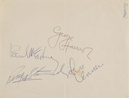 Lot #415 Beatles Signatures (October 13, 1963) - Dating to Their 'Beatlemania' TV Concert on Sunday Night at the London Palladium - Image 1